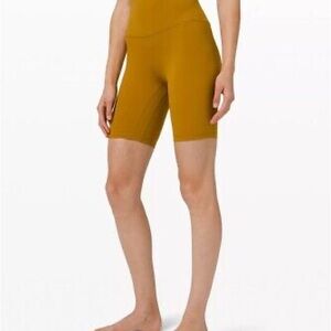 Women's Mustard Yellow Biker Shorts